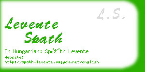 levente spath business card